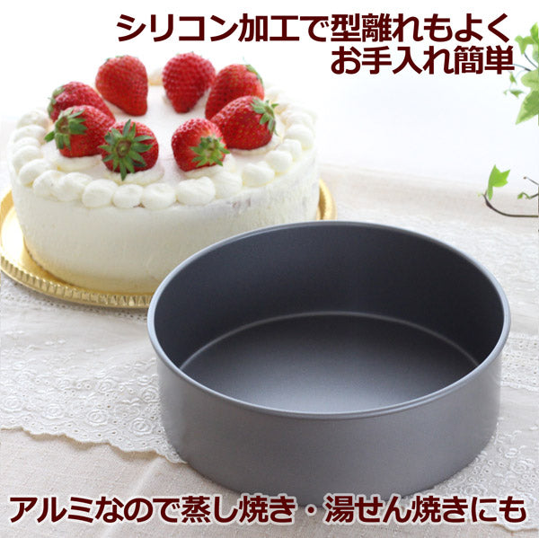 丸デコレーション型 18cm タイガークラウン 新アルブリット 共底 アルミ シリコン加工 丸 デコレーション ケーキ 型 丸デコ型 丸型 サークル 焼き型