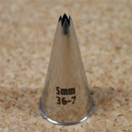 【在庫一掃】18-8口金 直6切5mm 36-7 絞り口金 ケーキ デコレーション ケーキ作り お菓子作り 道具 製菓道具