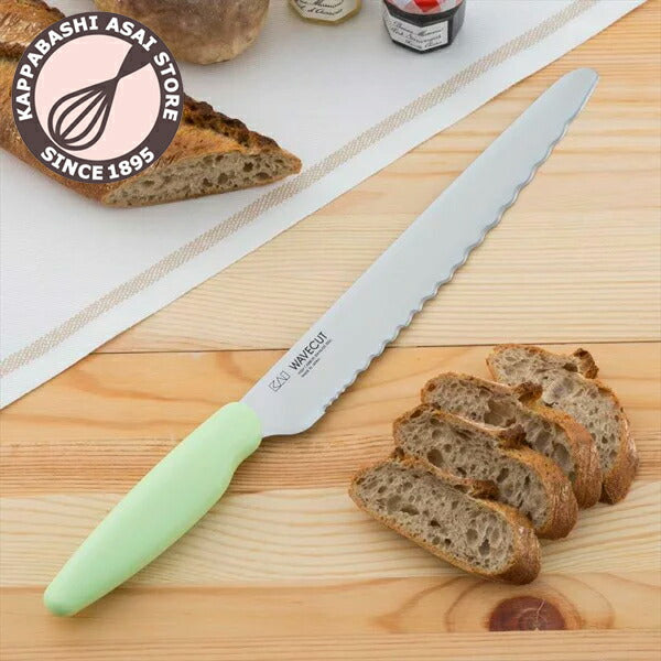 貝印パン切り包丁・パン切りナイフ WAVE CUT(ウェーブカット) 210mm<br>日本製<br>