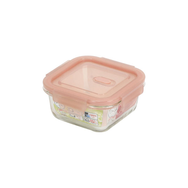 【メーカー希望小売価格880円より50%OFF】耐熱ガラス 保存容器 ディッシュプラス バルブ付 正方型290ml 食洗機・乾燥機OK 冷凍保存OK パール金属