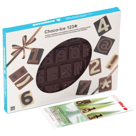 【50%OFFクーポン付き】パボーニ チョコレート型 シリコンモールド 123 チョコ型 シリコン型 数字 可愛い 洋菓子型 焼型 製菓道具 CHOCO18S バレンタイン ホワイトデー 手作り