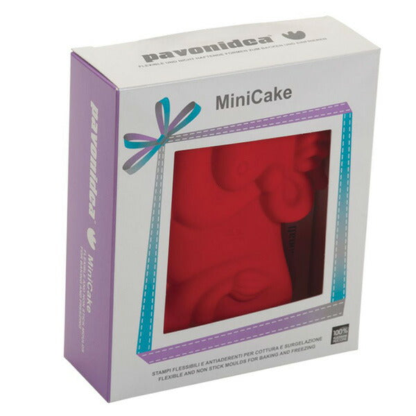 【50%OFFクーポン付き】 パボーニ シリコン型 minicake 子牛-レッド シリコンモールド お菓子型 ケーキ型 焼き型 可愛い 洋菓子型 焼型 製菓道具 FRT129-RSA(クリスマス) バレンタイン ホワイトデー 手作り