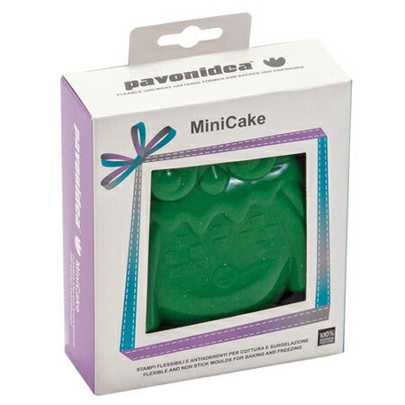 【50%OFFクーポン付き】パボーニ シリコン型 minicake ふくろう グリーン シリコンモールド お菓子型 ケーキ型 焼き型 可愛い 洋菓子型 焼型 製菓道具 FRT177 バレンタイン ホワイトデー 手作り