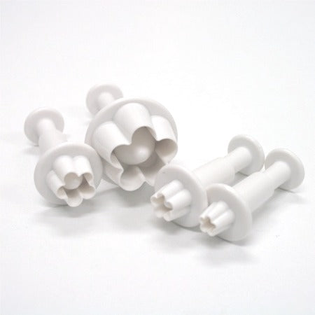 シュガークラフト用カッター(プッシュ式抜き型) フラワー 4pcs