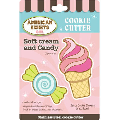 American sweets クッキー型 ソフトクリーム&キャンディー 抜き型 クッキー抜き型 クッキー型抜き