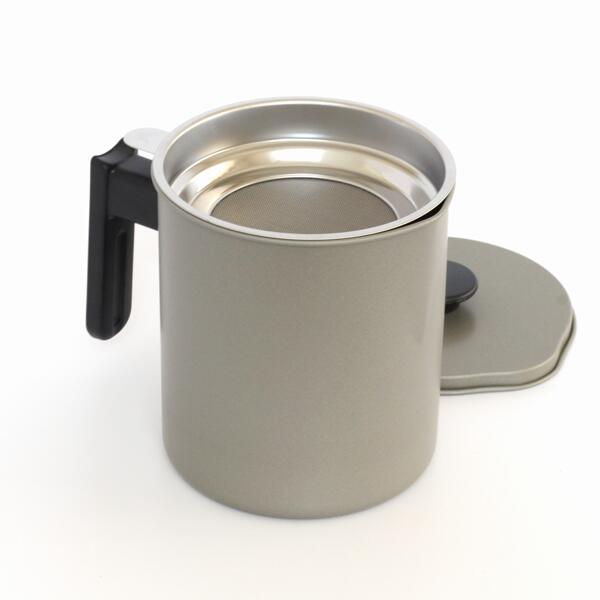 【メーカー在庫処分 数量限定】富士ホーロー ふっ素樹脂 油こし器 1.2L キッチン用 オイルポット メーカー希望小売価格2,200円（税込）
