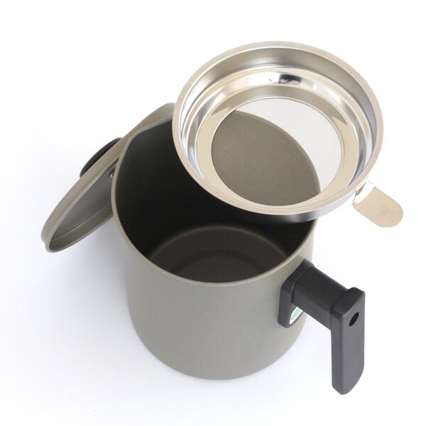 【メーカー在庫処分 数量限定】富士ホーロー ふっ素樹脂 油こし器 1.2L キッチン用 オイルポット メーカー希望小売価格2,200円（税込）