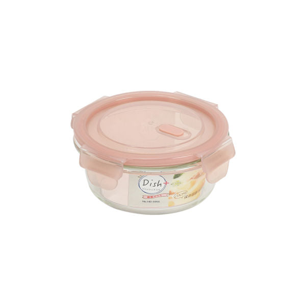 【メーカー希望小売価格880円より50％OFF】耐熱ガラス 保存容器 ディッシュプラス バルブ付 丸型370ml 食洗機・乾燥機OK 冷凍保存OK  パール金属