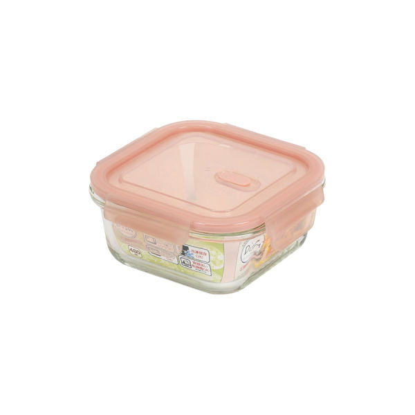 【メーカー希望小売価格1,100円より50％OFF】耐熱ガラス 保存容器 ディッシュプラス バルブ付 正方型480ml 食洗機・乾燥機OK 冷凍保存OK  パール金属