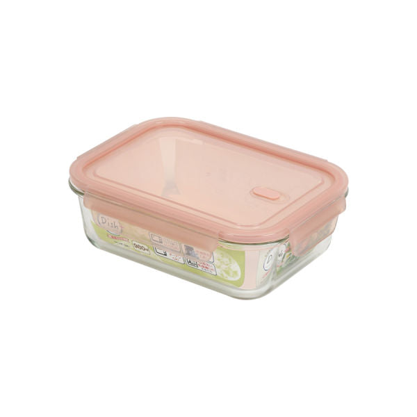 【メーカー希望小売価格1,650円より50％OFF】耐熱ガラス 保存容器 ディッシュプラス バルブ付 長方型980ml 食洗機・乾燥機OK 冷凍保存OK  パール金属