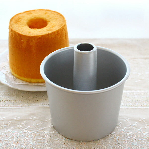 トール シフォンケーキ型 12cm【浅井商店オリジナル】つなぎ目のないアルミトールシフォンケーキ型 12cm 1～2人用 シフォン型 ケーキ型 手作り お菓子作り 焼き型