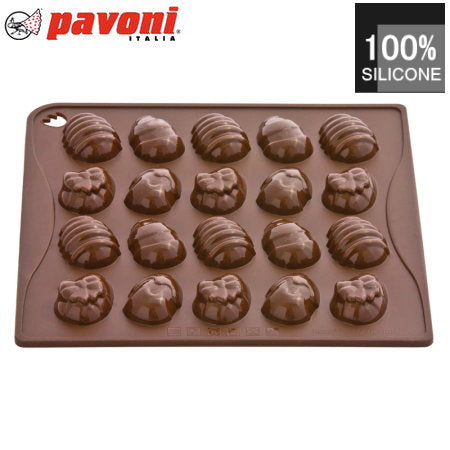 【50%OFFクーポン付き】パボーニ チョコレート型 シリコンモールド オヴェット チョコ型 シリコン型 可愛い 洋菓子型 焼型 製菓道具 CHOCO05 バレンタイン ホワイトデー 手作り