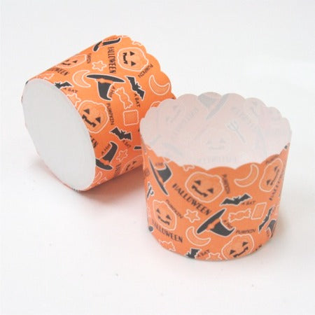 ハロウィーンカップ ハロウィーン総柄(59mm) 50枚入[EM-001]
