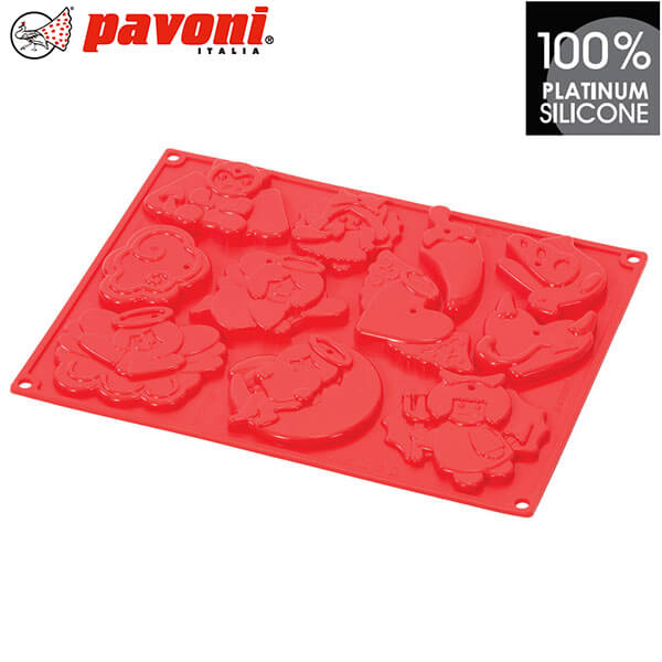 【50%OFFクーポン付き】パボーニ クッキー型・チョコレート型 ハロウィン天使と悪魔 シリコンモールド Pavoni 天使と悪魔SACRO_PROFANO バレンタイン ホワイトデー 手作り