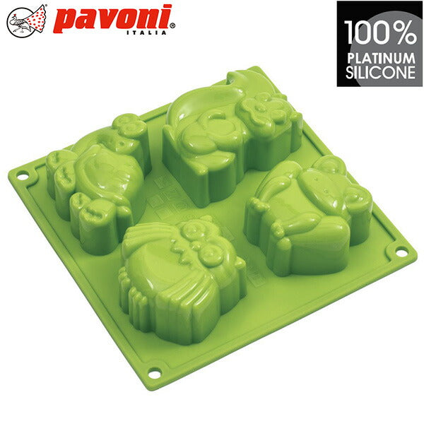 【50%OFFクーポン付き】パボーニ シリコン型 インザウッド・リトル シリコンモールド お菓子型 ケーキ型 焼き型 可愛い 洋菓子型 焼型 製菓道具 FR105-VR4S(クリスマス） バレンタイン ホワイトデー 手作り