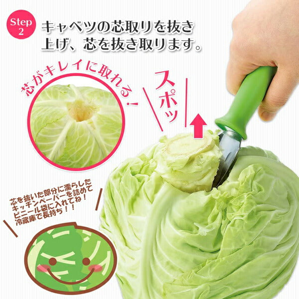 フルベジ キャベツ の 芯取り 下村工業 便利な調理器具・キッチン用品