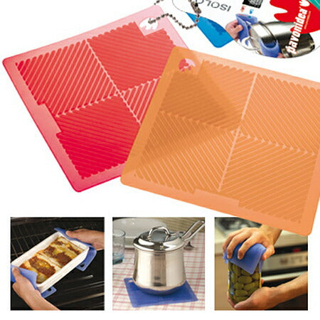 【50%OFFクーポン付き】 パボーニ シリコンモールドソースパンマット ブルー なべ敷き おしゃれ キッチン用品 鍋敷き 調理器具 ISOLO-TBL