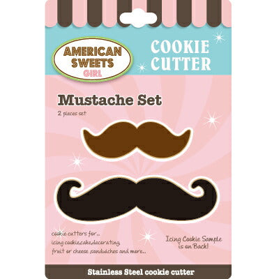 American sweets　クッキー型　マスタッシュセット 抜き型 クッキー抜き型 クッキー型抜き