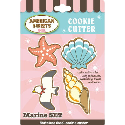 American sweets　ミニクッキー型　マリン（海）セット 抜き型 クッキー抜き型 クッキー型抜き