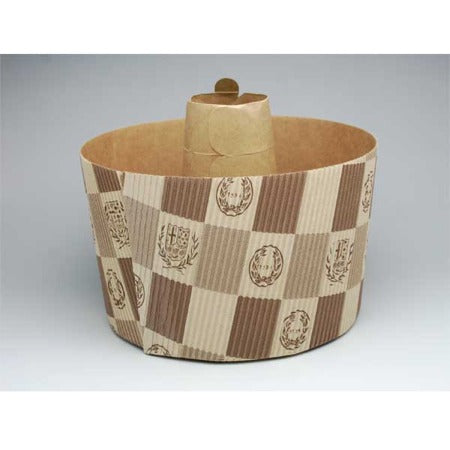 シフォンカップ エンブレム茶(150mm) 10枚入[SC-842] 紙製 シフォンケーキ型 ベーキングカップ