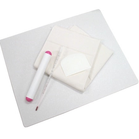 NEWパン作り便利セット　アイボリー 製パン道具セット/のし台(ペストリーボード)/めん棒/パンマット/ドレッジ/温度計