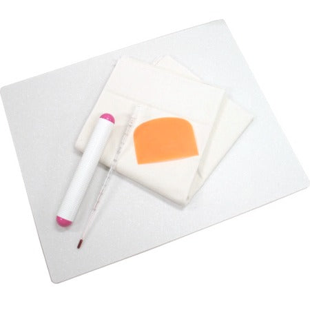 NEWパン作り便利セット　オレンジ 製パン道具セット/のし台(ペストリーボード)/めん棒/パンマット/ドレッジ/温度計