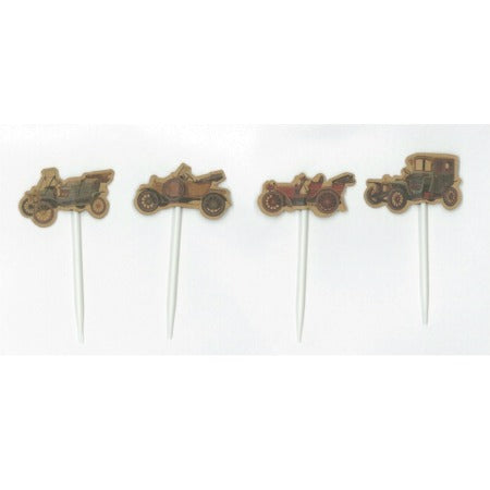 カップケーキに！トッパー（カー 4種各3本入）