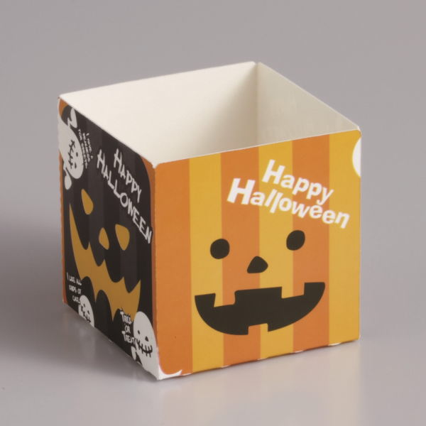 【ハロウィン】キューブカップ60　ジャックランタン　100枚入　[XB62]